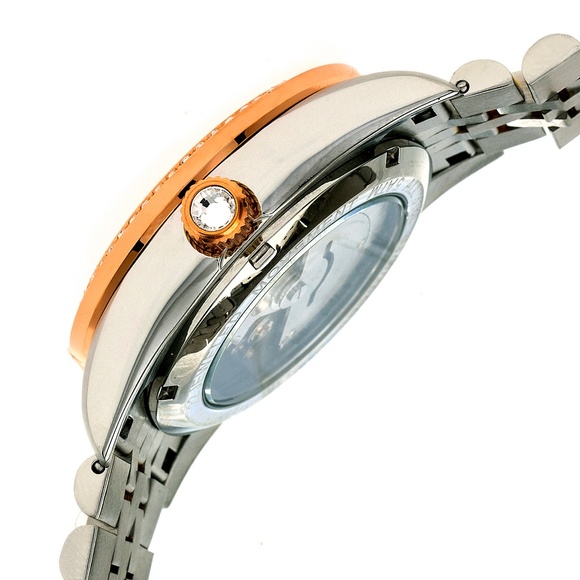 NWT Rose Gold and Silver Automatic Bracelet Watch main image 4